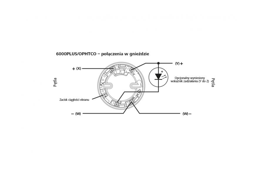 Schemat czujki ppoż. Protec 6000PLUS Schemat czujki ppoż. Protec 6000PLUS